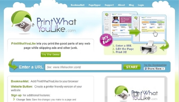 Štampajte bilo koju stranicu bez reklama .